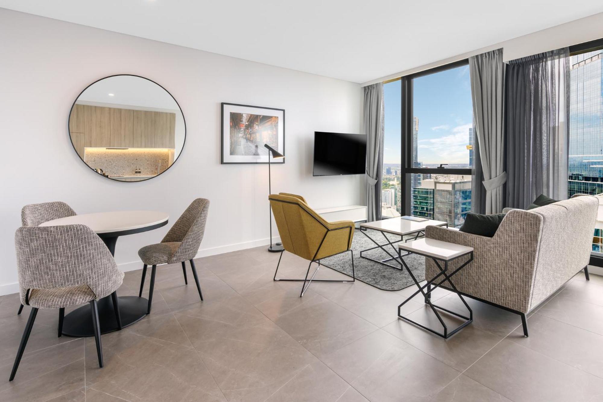 Meriton Suites Melbourne Bagian luar foto A typical apartment interior